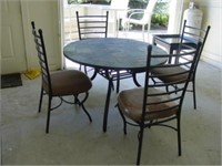 Slate Top Table & 4 Chairs
