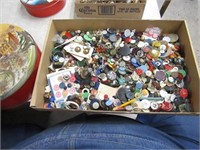 Tin of Antique Buttons.