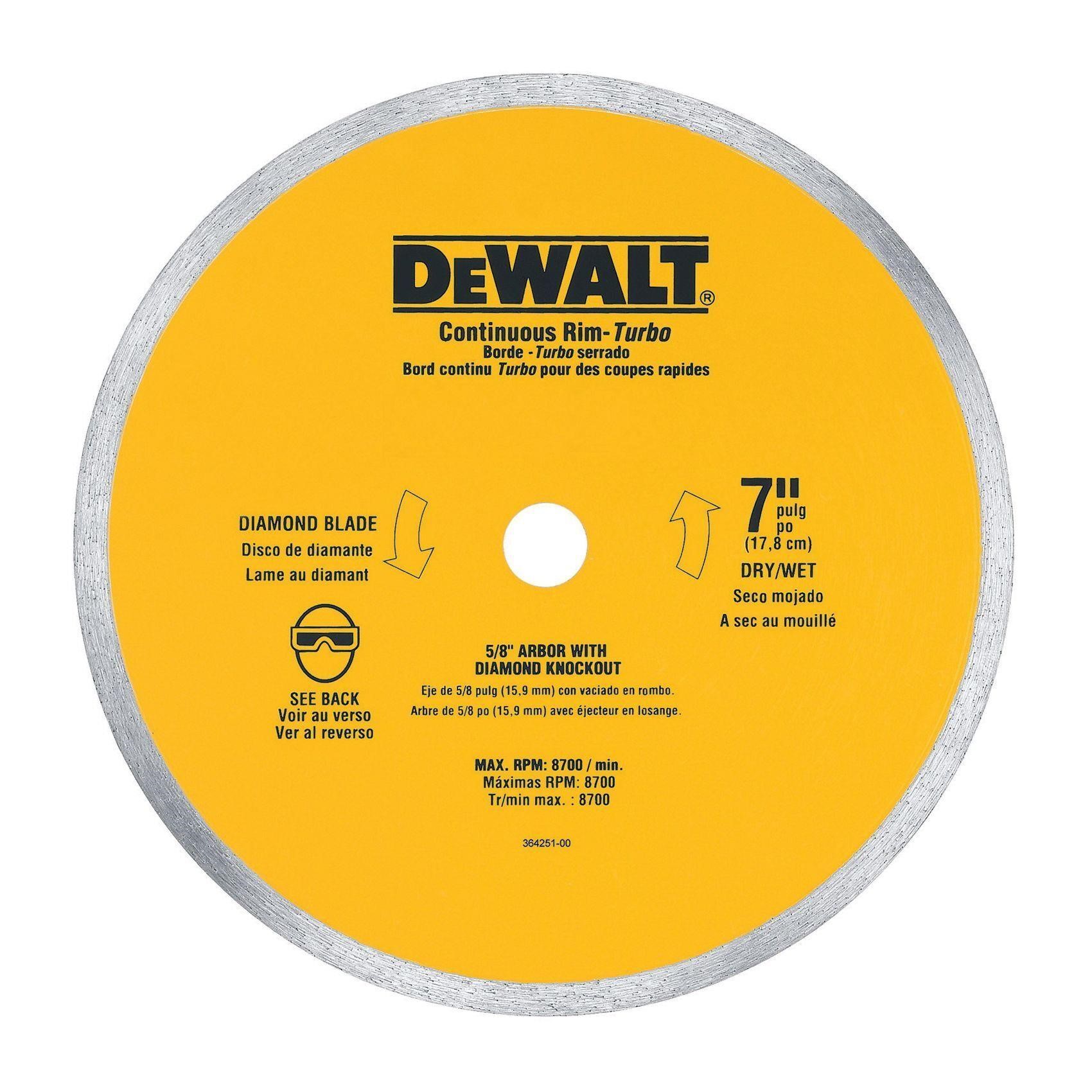 DeWALT® XP™ DW4760 Diamond Saw Blade, 7 in