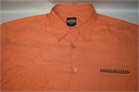 Harley Davidson Motorcycle Orange Embroidered