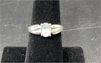 Sterling Silver And Topaz Ring
