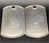 Gucci Sterling Silver Dog Tags