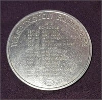 1973 WASHINGTON REDSKINS COIN SCHEDULE