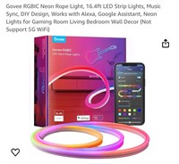 Govee RGBIC Neon Rope Light, 16.4ft