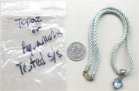 Topaz or Aquamarine Tested Sterling .925 Necklace