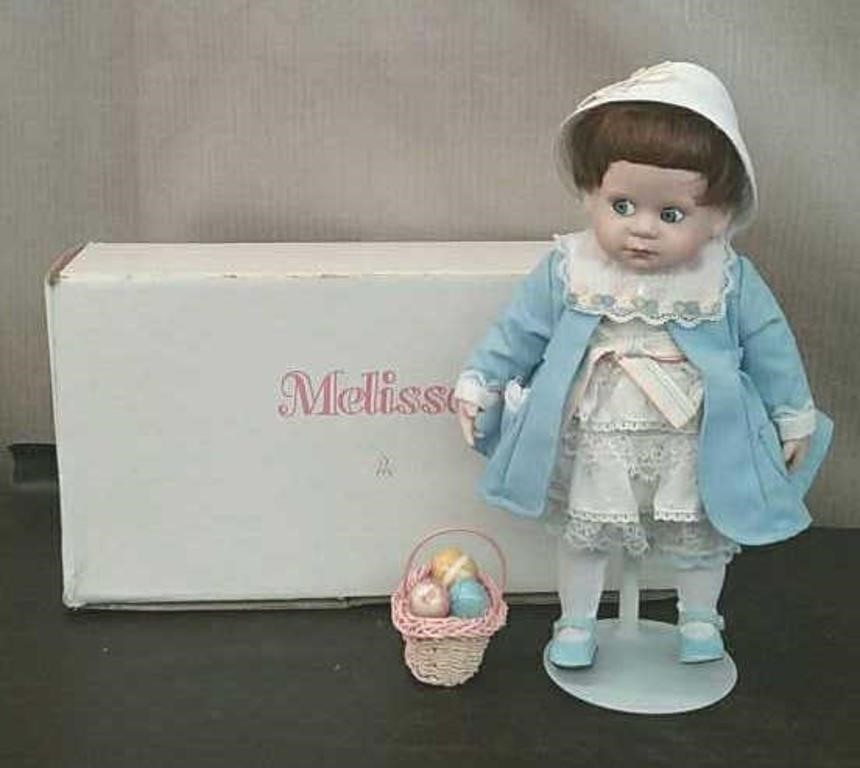 Danbury Mint Porcelain Melissa Easter Doll, 14"