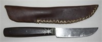 Civil War Officer's Handcrafted Knife w/ Leather