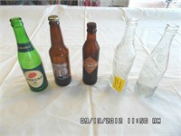 5 Glass Pop/Beer Bottles