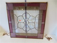 Stain glass window piece 18" sq