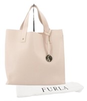 Furla Pink Leather Tote Handbag