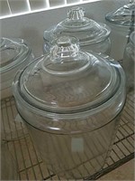 2pc Anchor Hocking Glass Covered Jars #4