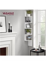 ($55) VASAGLE Corner Shelf, 5-Tier Floating Wall