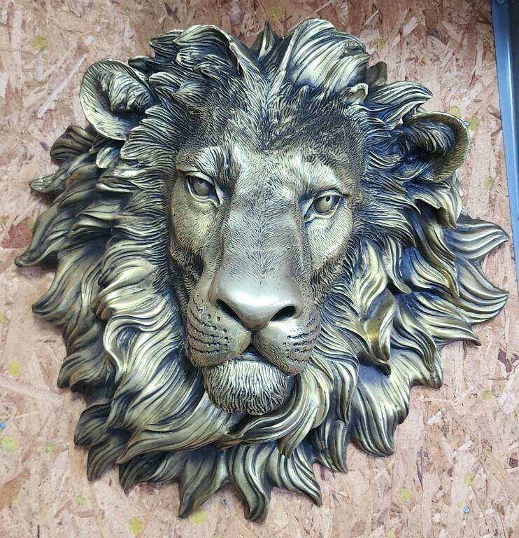 Heavy Cast Brass Lion Head