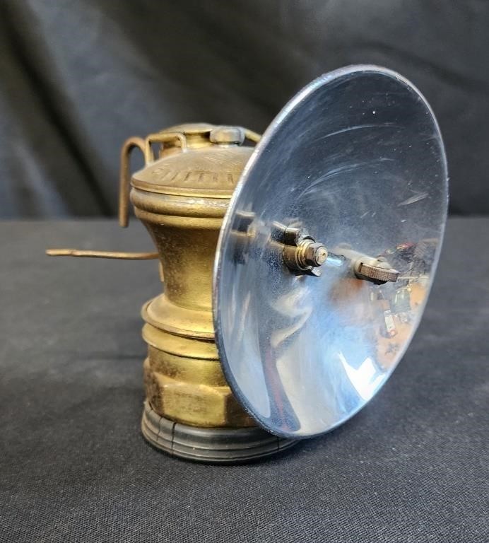 Vntg Autolite Brass Mining Lamp