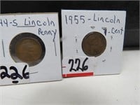 1944 -S &  1955 Lincolon Pennies