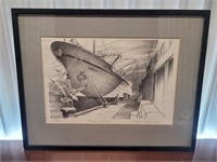 Numbered Lithograph " Maine Waterfront " signed