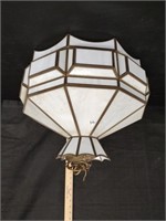 VTG Hanging Lamp, Stained Glass Design