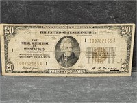 1929 $ 20 Dollar  Currency Note