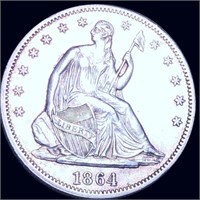 1864 Seated Half Dollar UNCIRCULATED