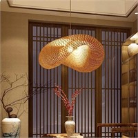 Focolux Farmhouse Bamboo Pendant Light Fixtures, B