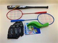 Youth Baseball Bat/Glove and Summer Toys