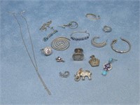 Assorted Jewelry Sterling Silver Tested