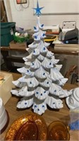 Ceramic Christmas tree 19in bottom of tree needs