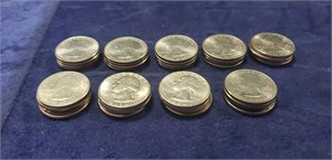 (36) Assorted State Quarters & Points Of Interest