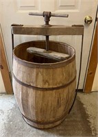 vintage 30” x 19”D Wine Barrel