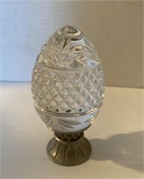 French Fine Crystal Egg on Stand