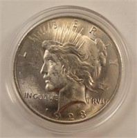 1923-P Peace Silver Dollar, Higher Grade