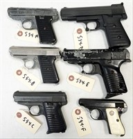 Gunsmithing Special: Lot of 6 PARTS ONLY Pistols: