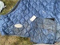 2 winter blankets - 1 Supra (both show damage)