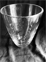 Antique cut crystal glass flower vase , large