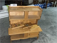 Vintage Wood Toy Cupboard