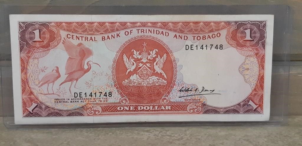 Central Bank of Trinidad and Tobago 1 Dollar bill