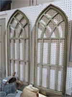 (2X) WOOD CATHEDRAL WINDOWS