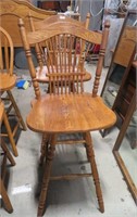 oak barstool 30" seat height