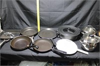 Assorted Skillets and Pots-All for one money!