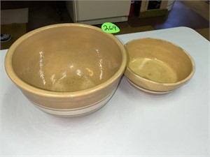 (2) Watt Pottery Banded Bowls