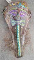 Palm Tree Hand Painted Mask w/ Bead Detail