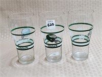 Lot of 3 Coca Cola Philly Eagle Glasses