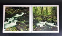 Large Colorful Nature Waterfall Photos Lot Of Two