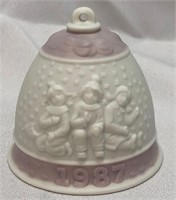 1987 Lladro #5458 Christmas Bell Ornament in Matte