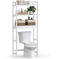 N4507  SONGMICS 3-Tier Bamboo Over Toilet Organize