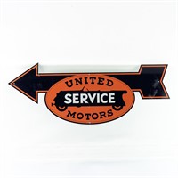 Contemporary United Motors Service Sign