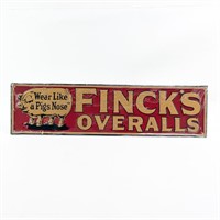 Contemporary Finck's Overalls Sign