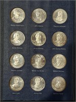 FRANKLIN MINT STERLING SILVER PRESIDENTAL MEDALS