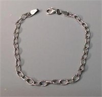 Sterling Silver Chain Bracelet 7" Length