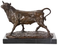 Bronze Bull Sculpture After Bonheur